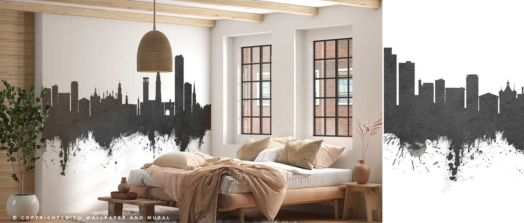 This artwork highlights Leicester England Skyline Black & White Wallpaper, where urban character emerges in sharp monochrome. The design conveys elegance and identity, balancing simplicity with strength. Minimal tones enhance atmosphere. With one note on 