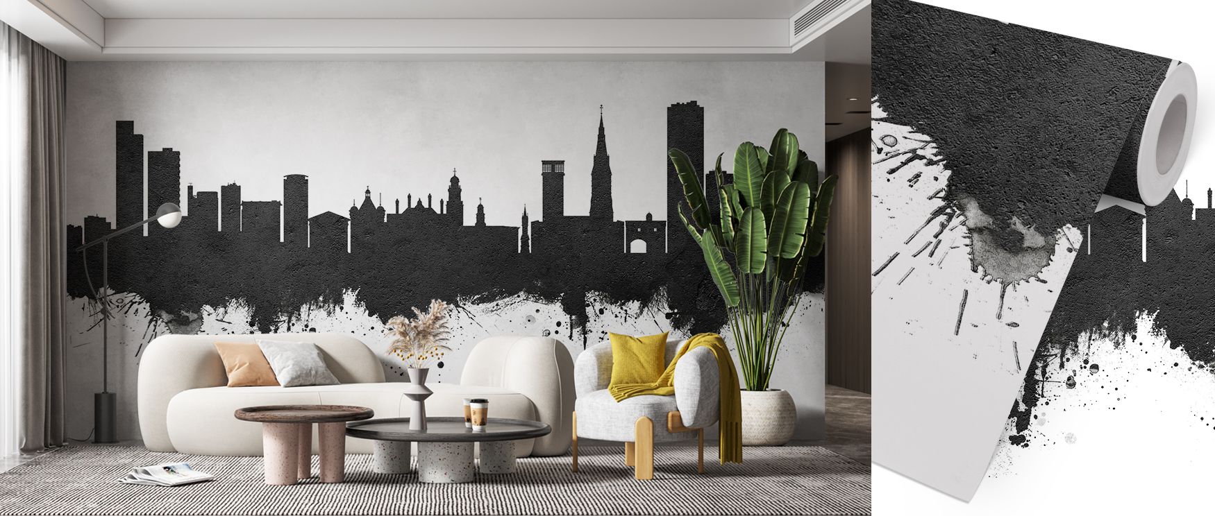 The Leicester England Skyline Black & White Wallpaper embodies minimal elegance, where clarity defines each structure. Its palette radiates strength and sophistication. The imagery feels bold and versatile. With mention of bedrooms, flexibility is highlig