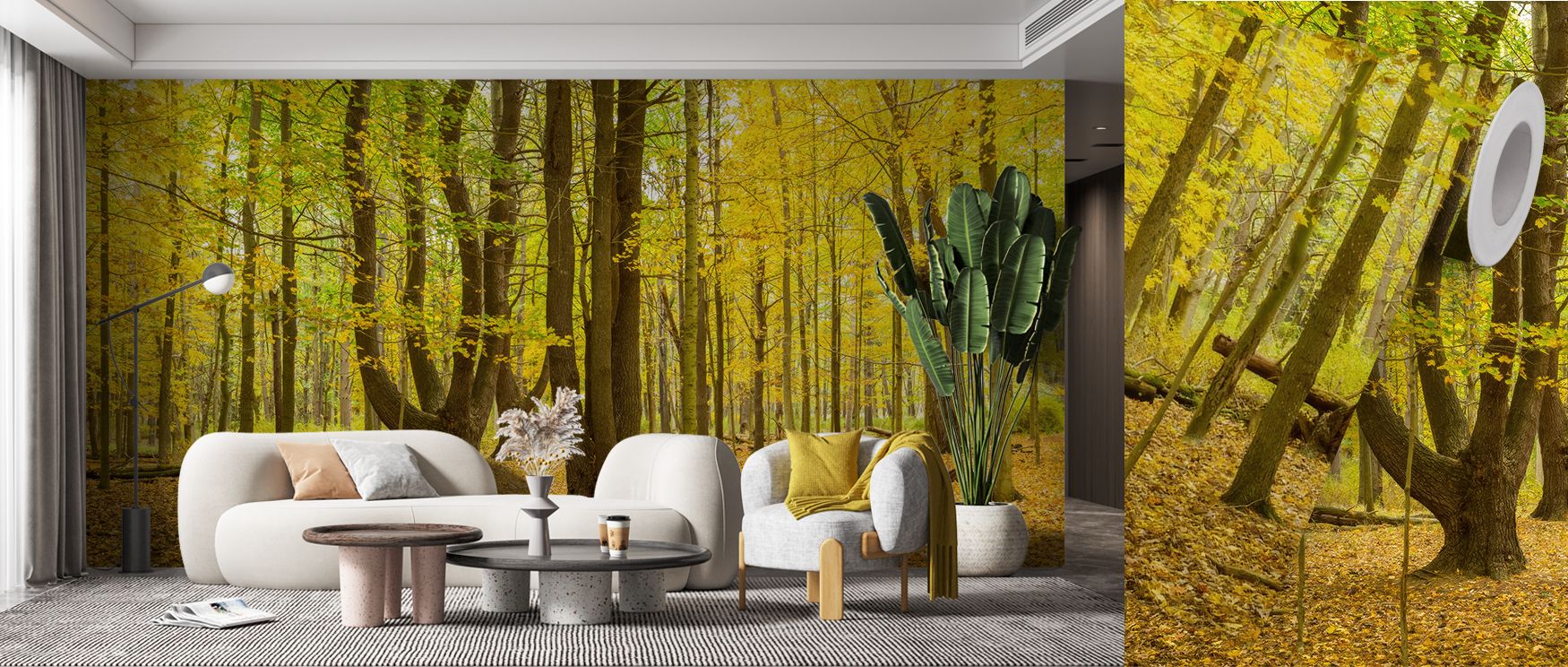 Bringing autumnal elegance indoors, the Letchworth Autumn Wallpaper showcases delicate compositions of amber and russet tones. Each leaf adds texture and vitality to the arrangement, creating harmony with every glance. Its warmth evokes memories of season