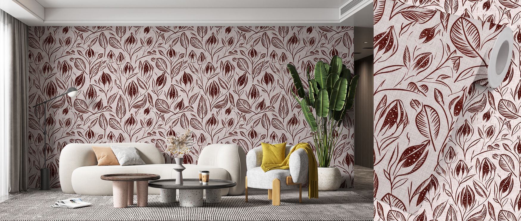 Radiating elegance, Lille, Brick Red Premium Wallpaper uses bold hues to create a statement of both power and subtlety. Its warm tones evoke strength while enhancing décor with personality. Textural shifts add harmony to the surface, amplifying depth. A v