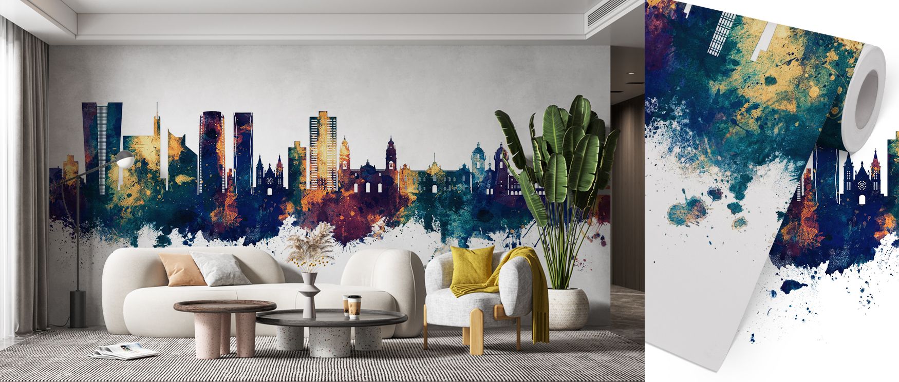 Echoing city rhythm, Lima Peru Skyline Blue & Bronze Wallpaper conveys vibrance through shimmering bronze against calming blue expanses. The silhouette feels alive with movement and artistry, enhancing spaces with visual intrigue. Its balance feels timele