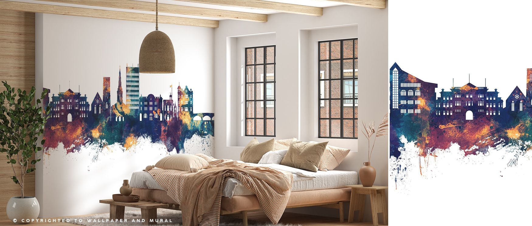 Defined through elegant contrasts, Lincoln England Skyline Purple & Gold Wallpaper portrays historic architecture across glowing surfaces. Golden accents shimmer against purple depth, building rhythm and beauty. The skyline becomes a visual narrative of h