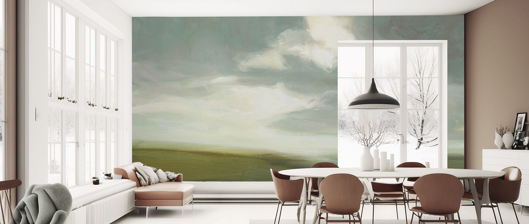 Moorland Wallpaper blends atmosphere and artistry, turning plain walls into calming canvases enriched with scenic detail, ensuring interiors carry peaceful charm and restful visual rhythm. 