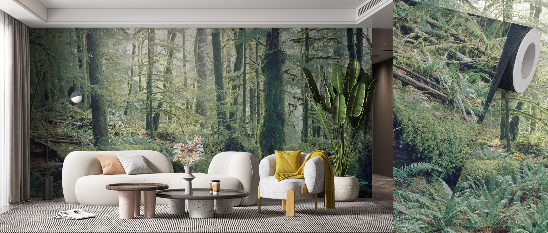 Moss Everywhere Wallpaper illustrates natural balance where textured tones create visual rhythm, producing decorative surfaces that enrich interiors with freshness, vitality, and understated calmness. 