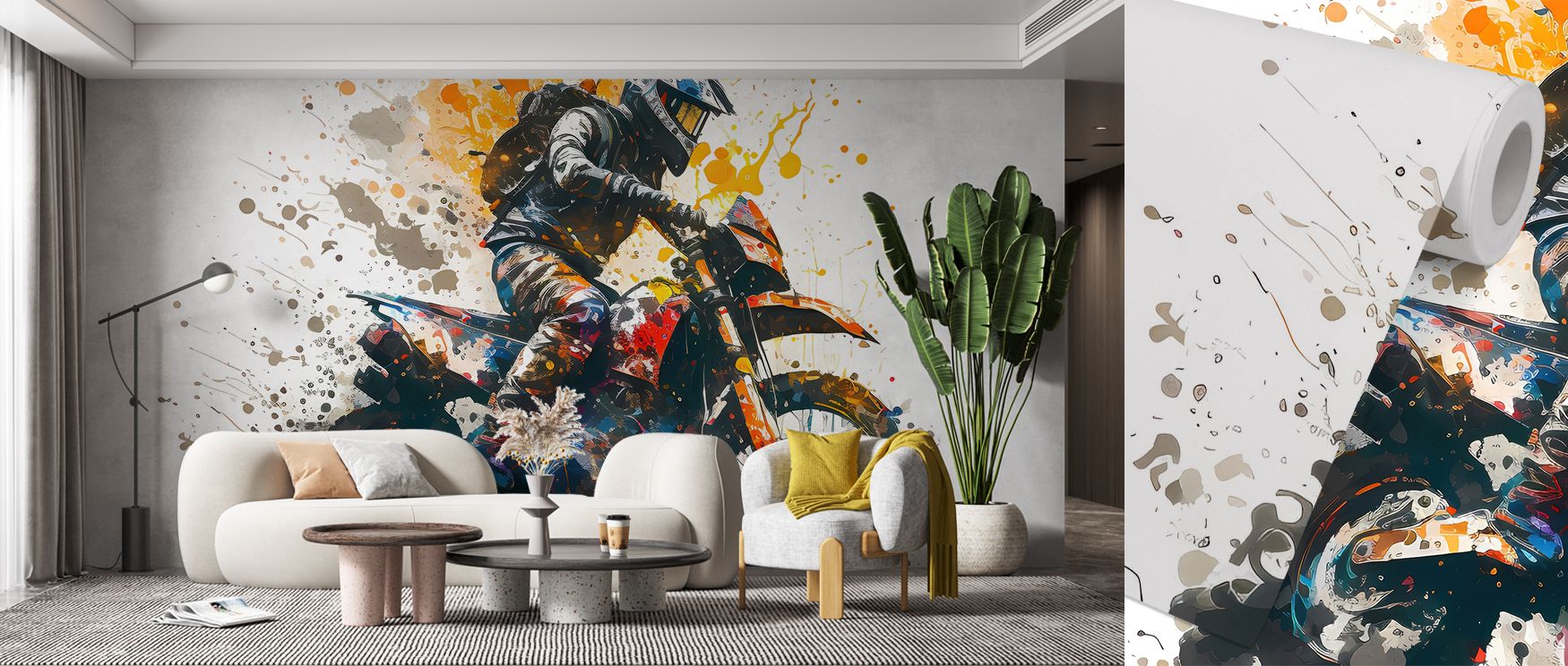 Moto Action Wallpaper expresses vitality through rhythmic forms, ensuring walls transform into bold canvases filled with excitement, strength, and spirited decorative character. 