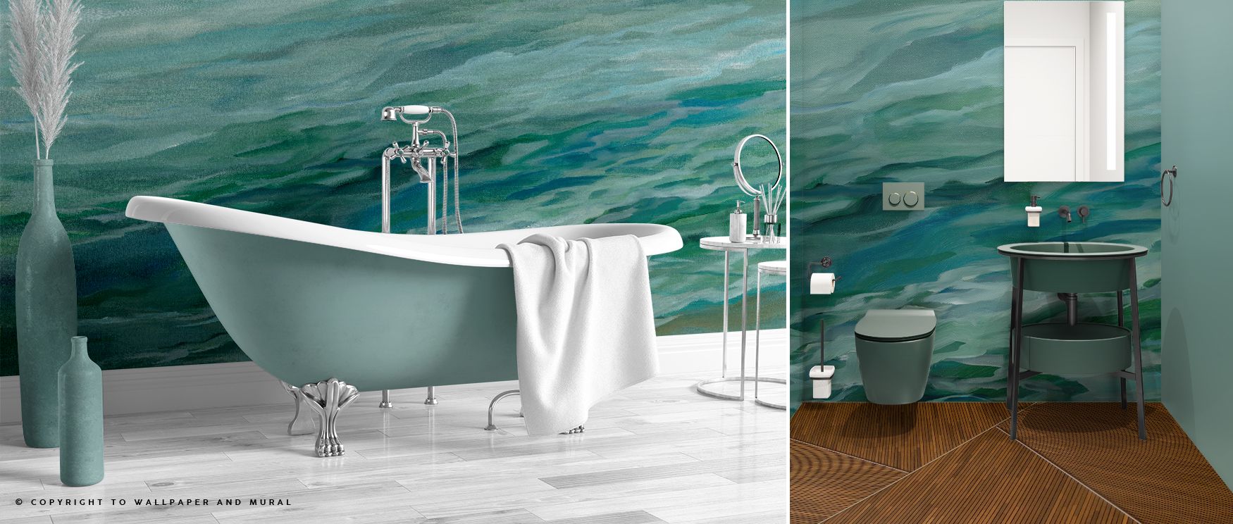 Moving Sea Wallpaper captures ocean vitality through layered wave forms, producing decorative surfaces that radiate rhythm, harmony, and modern sophistication for versatile interiors. 