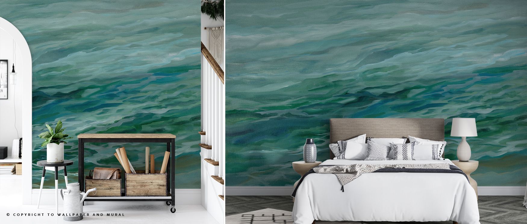Moving Sea Wallpaper highlights dynamic wave compositions, ensuring walls radiate natural charm, modern refinement, and serene decorative quality in versatile spaces. 