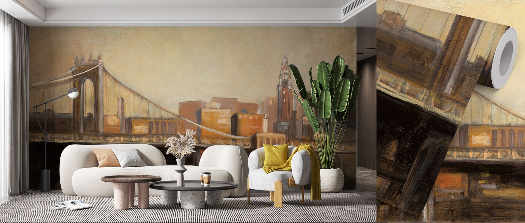 A metropolitan impression emerges in NYC After Dawn Crop Wallpaper, where light and shadow create walls filled with balance, rhythm, and decorative urban strength. 