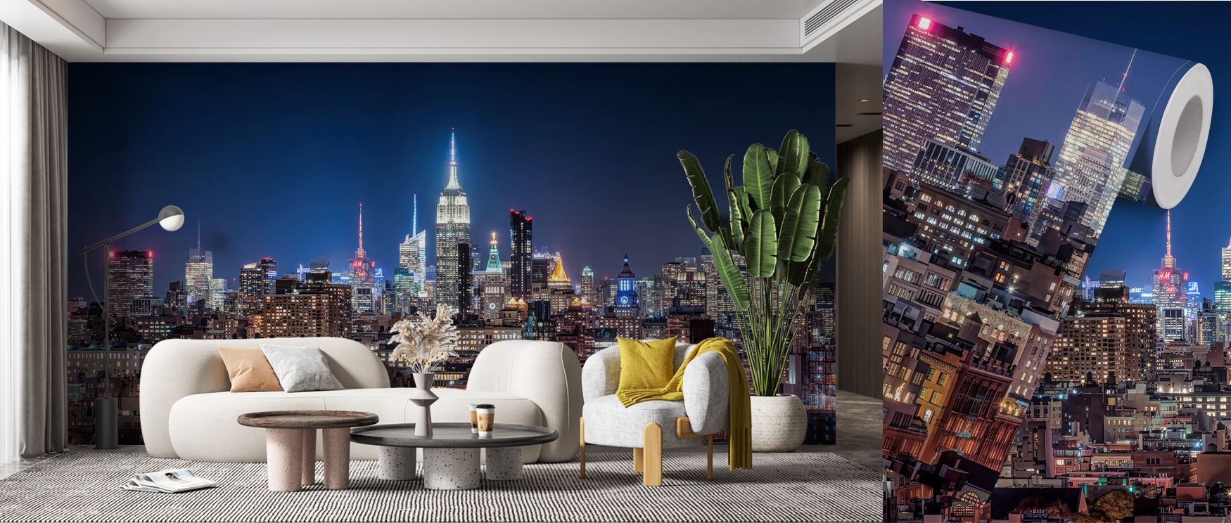 Decorative vitality emerges in New York Lights Wallpaper, where luminous patterns transform walls into radiant spaces filled with charm, cultural rhythm, and artistic energy. 