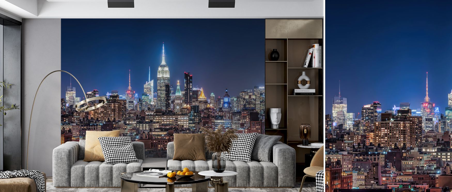 A radiant impression defines New York Lights Wallpaper, where urban lights create decorative imagery filled with energy, rhythm, and metropolitan sophistication. 