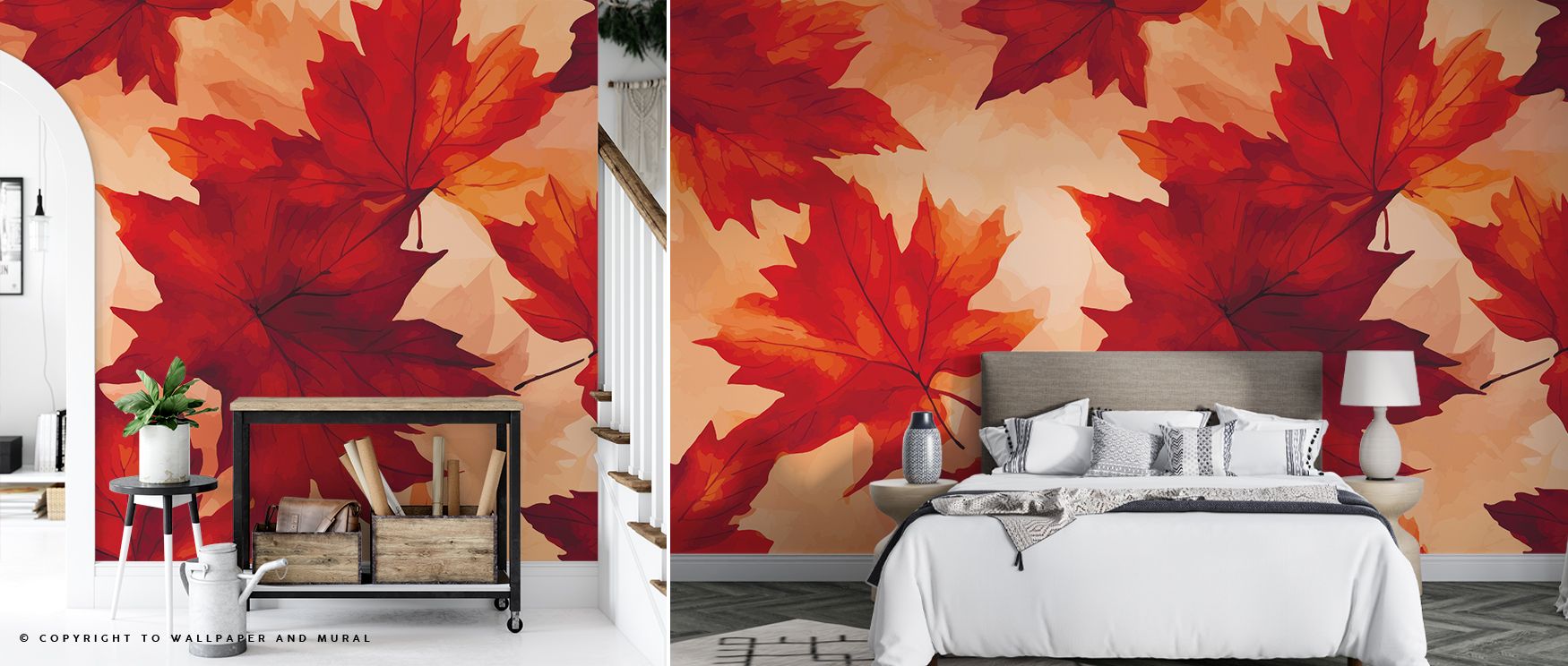 Natural imagery defines Oaks by Fall Wallpaper, where oak trees enrich surfaces with warmth, decorative rhythm, and seasonal elegance. 