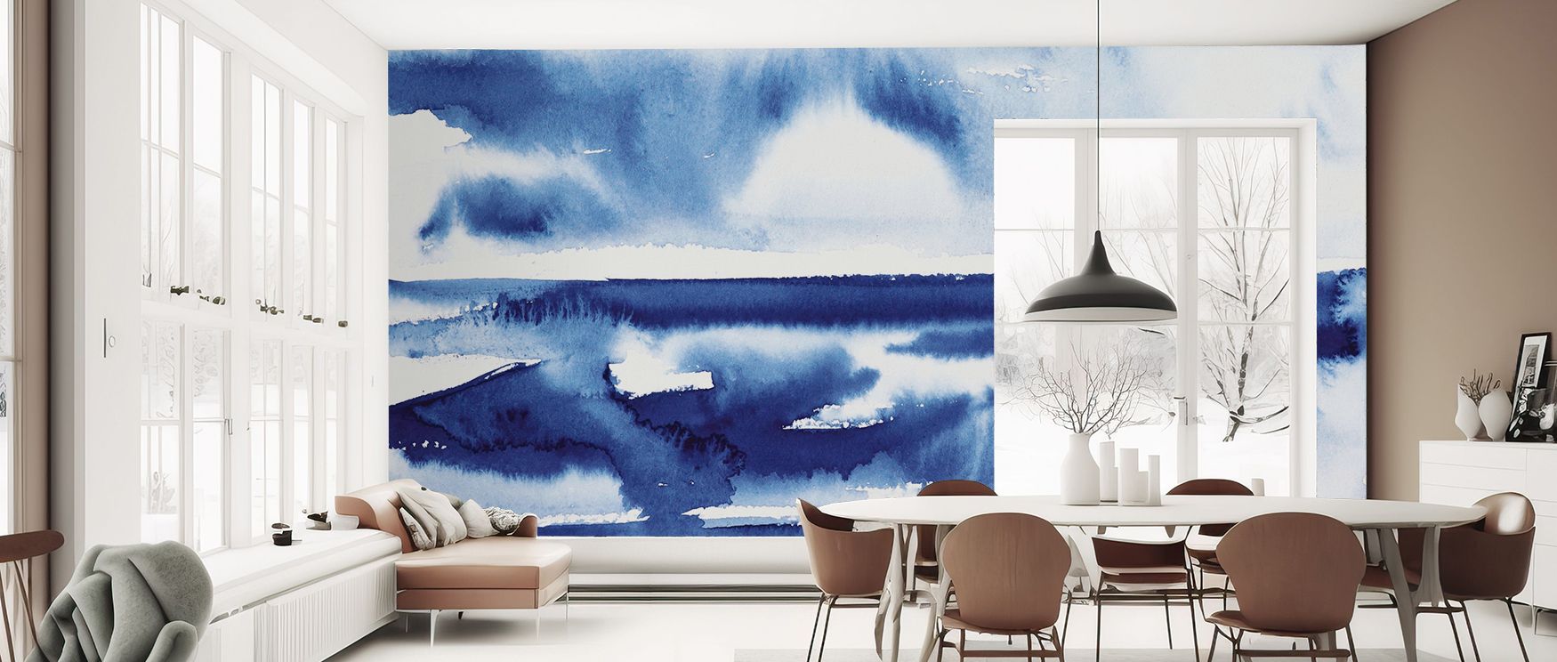 Natural refinement appears in Ocean Blue Pt.2 Wallpaper, ensuring interiors glow with tonal artistry, balance, and decorative freshness. 