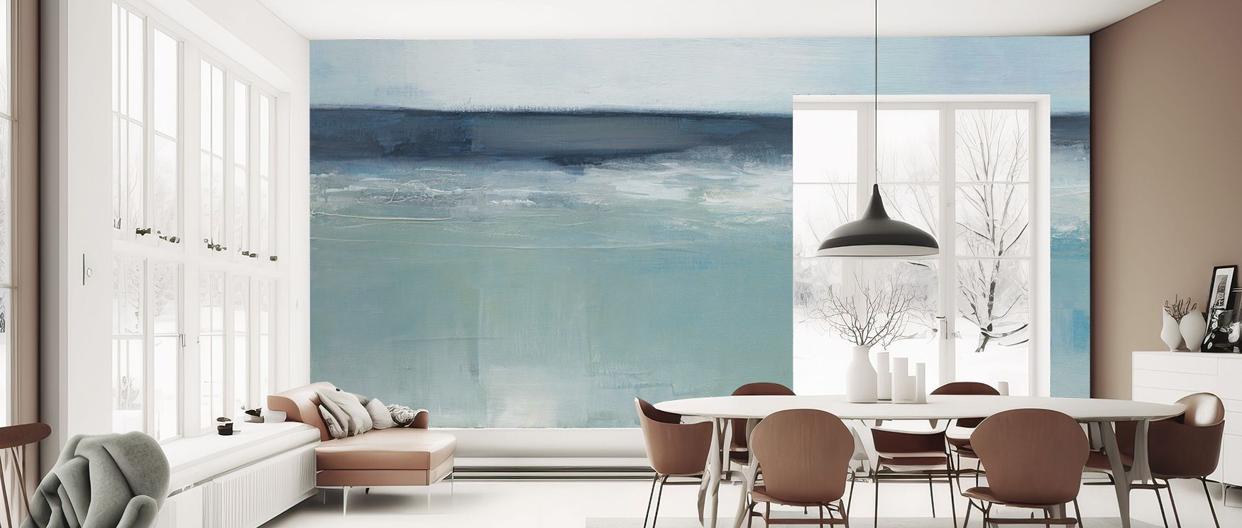 Geometry unfolds within Over and Under Wallpaper, presenting intricate connections that create rhythmic visual motion. Its artistry enhances interiors with decorative confidence, giving walls in living rooms or offices a unique, sophisticated tone. 