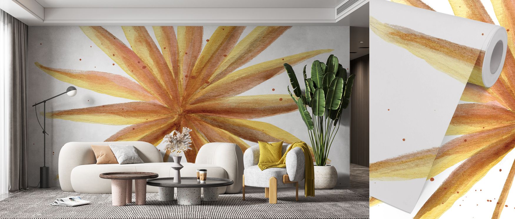 Palm Splashes Wallpaper carries a botanical pulse that enriches interiors with lush natural elegance. Its sweeping green tones capture the tropical spirit, making it an inspiring choice for bedrooms or living rooms where vitality and freshness flourish. 