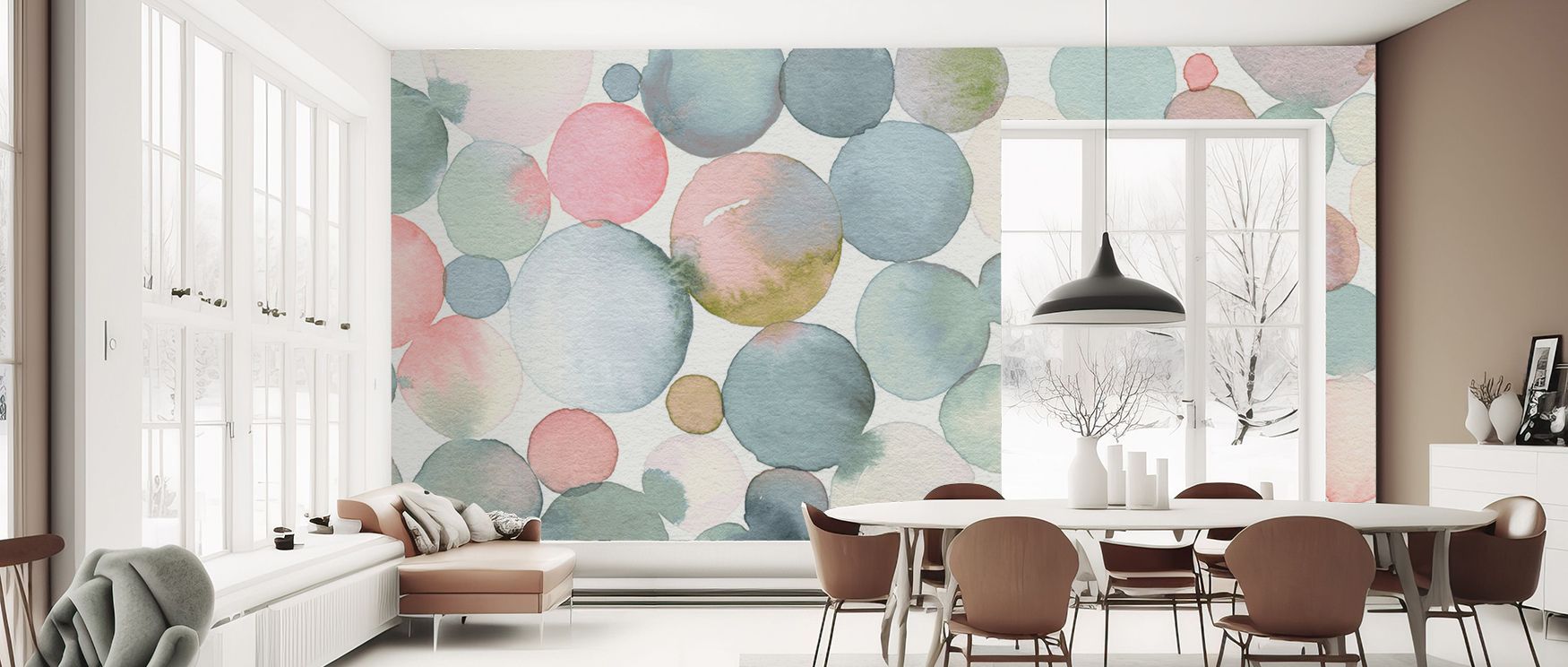 Softly colored droplets bring whimsy to Pastel Drops Wallpaper, filling interiors with charm and creativity. Its scattered detail creates cheerful design, enhancing children’s rooms or playful living areas. 