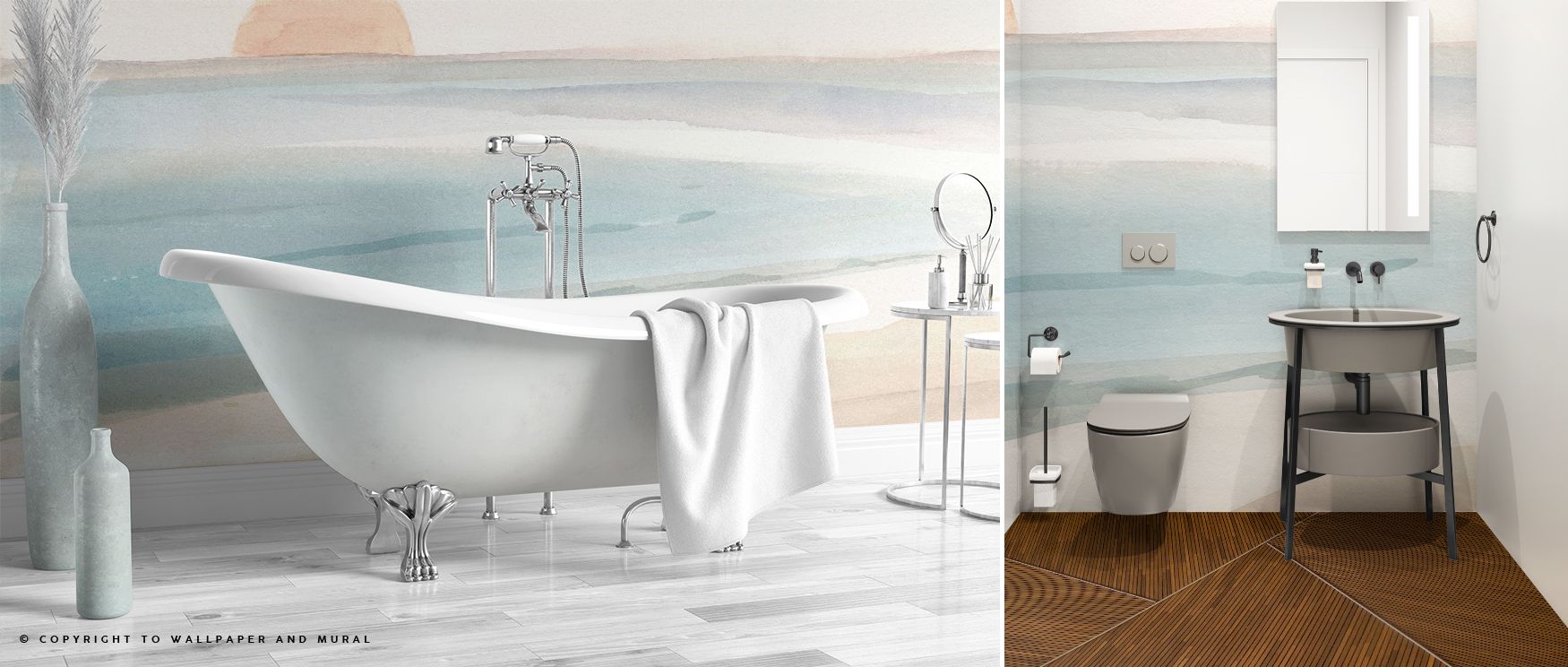 Pastel Seas Wallpaper thrives on its gentle palette, turning walls into reflections of the sea. Its rhythm inspires serenity, making bedrooms or bathrooms tranquil spaces of decorative refinement. 