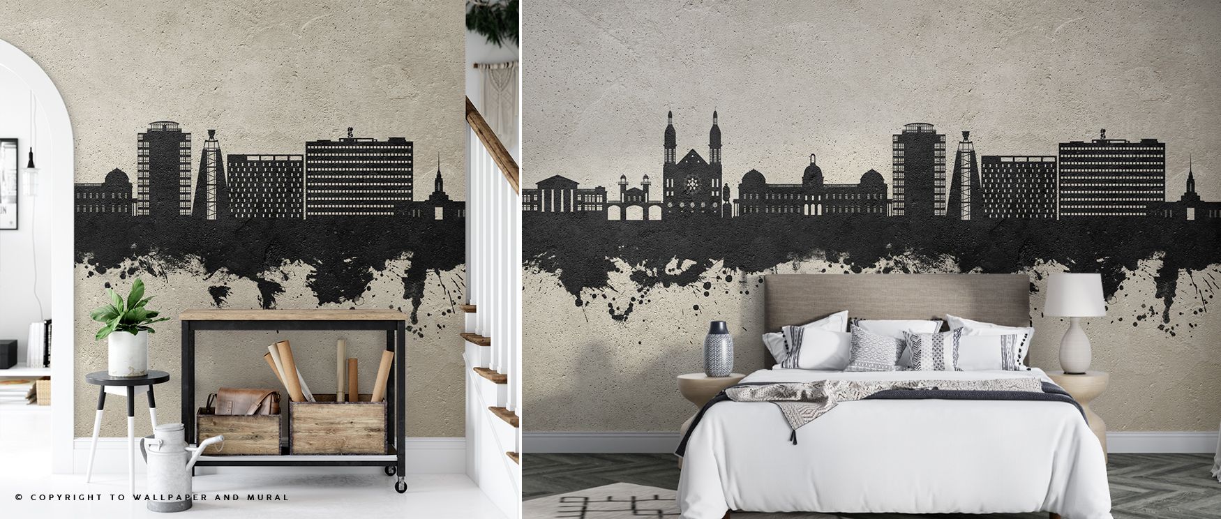 Port-au-Prince Haiti Skyline Concrete Wallpaper captures city character in concrete detail. Interiors thrive on strength, enhancing offices or lofts with industrial sophistication. 