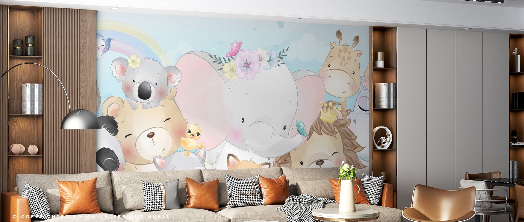 Whimsical presence shines in Say Cheese! Wallpaper, where figures radiate charm. The imagery conveys innocence, shaping interiors with playfulness. Nurseries or children’s rooms benefit from its delightful character.