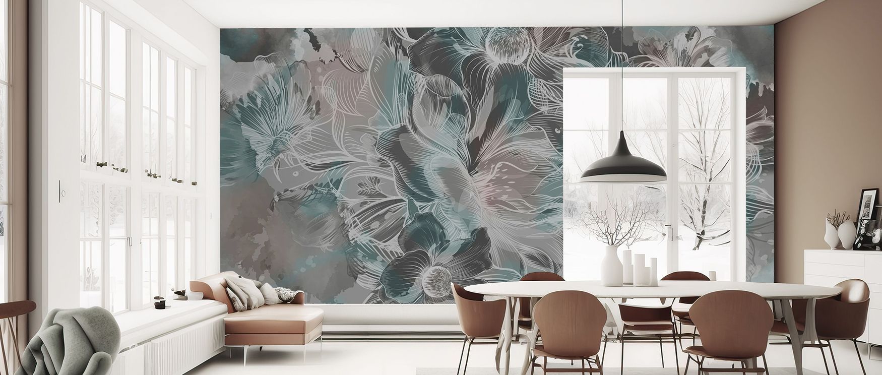 Gentle tones fill Seeing Through Leaves Green Wallpaper, where foliage inspires balance. Each detail conveys softness, turning interiors into natural retreats. Living rooms or bedrooms glow with calm energy.