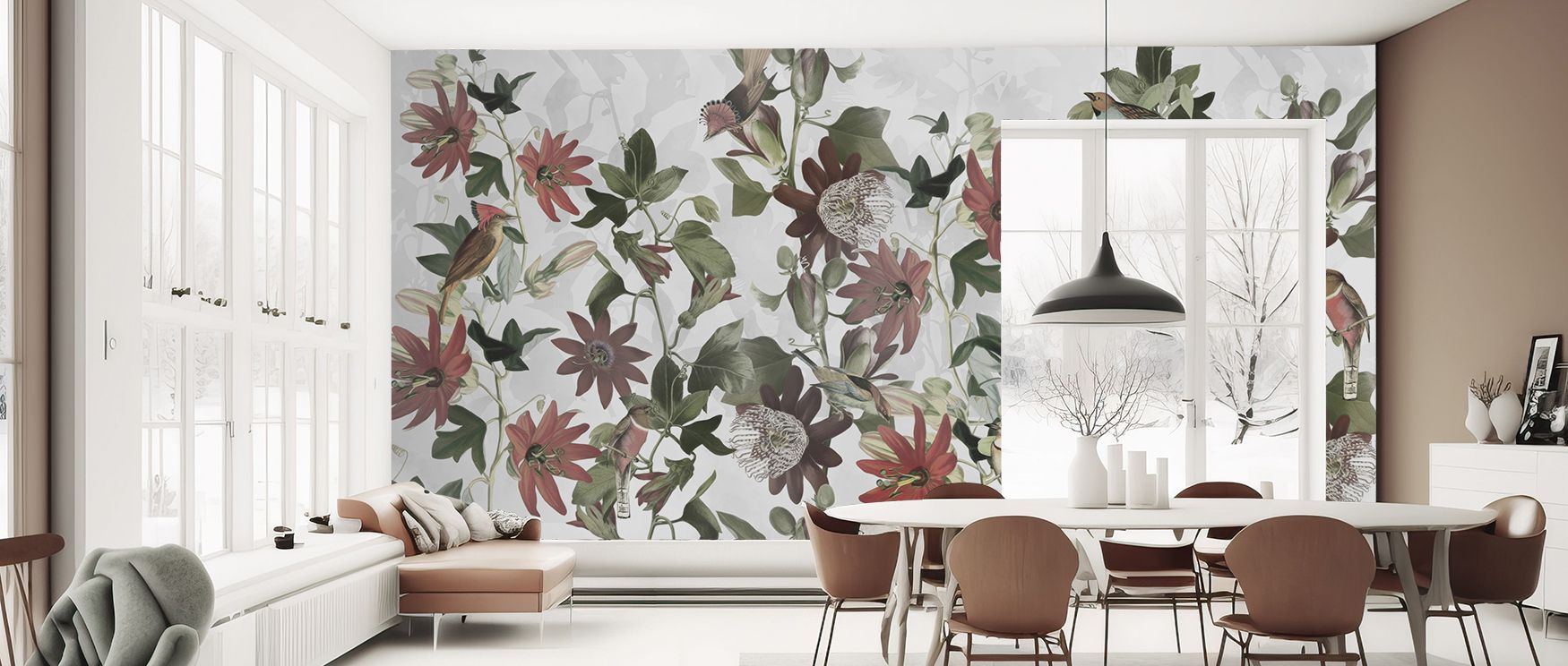 Cheerful energy thrives in Seven Birds Wallpaper, where whimsical details inspire creativity. The palette conveys brightness, filling interiors with warmth. Playrooms glow with lively presence.