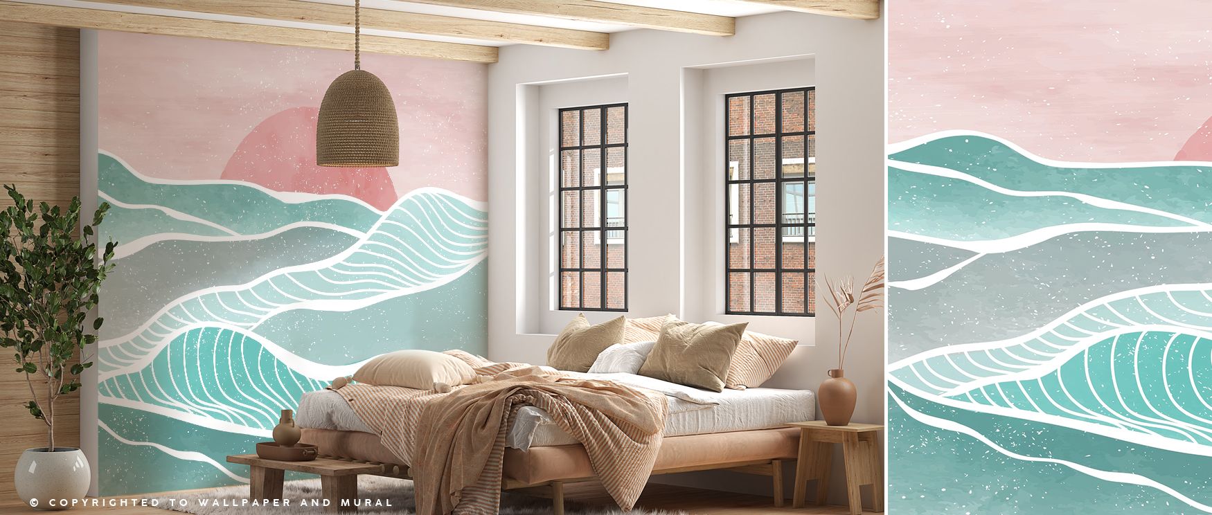 Tranquil artistry defines Shikoku Sunset Wallpaper, where soft skies inspire calm. The palette radiates warmth, enriching interiors. Hallways or bedrooms benefit from its serene charm.