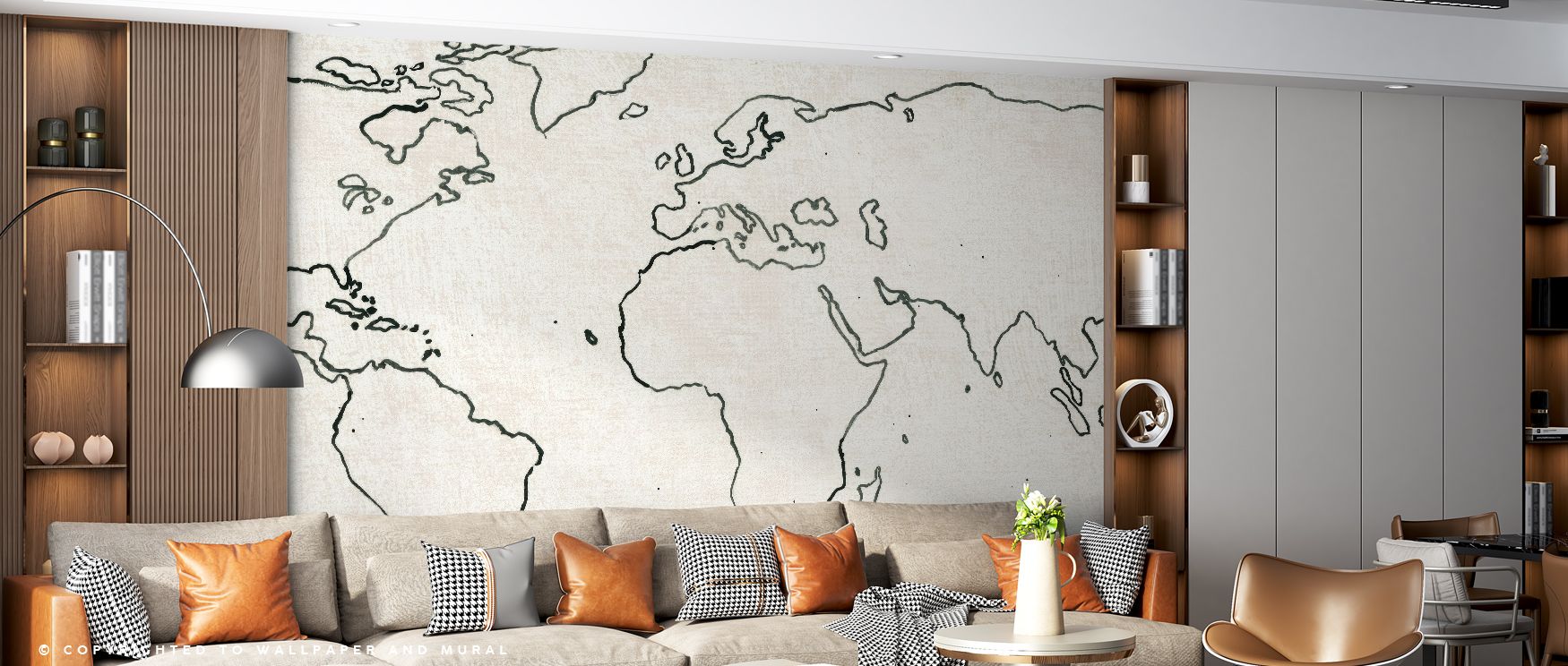 Creative expression fills Sketcy World No Names Wallpaper, where map imagery becomes artwork. Each contour adds charm, shaping walls with unique character. Interiors glow with modern sophistication, ideal for studies or offices.