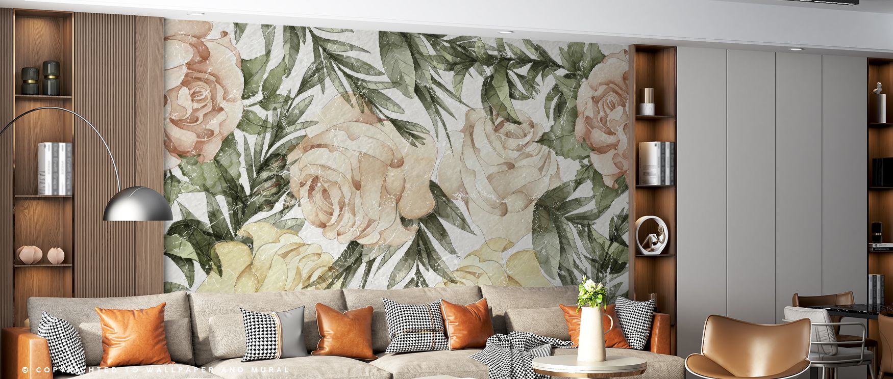 Subtle charm appears in Soft Roses Wallpaper, where blossoms bloom gracefully. The design conveys softness and refinement, uplifting interiors. Walls glow with timeless grace, perfect for living spaces. Bedrooms or studies shine with floral warmth and ser