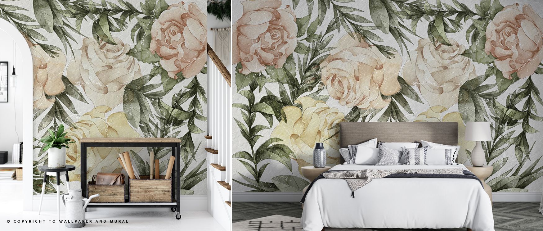 Fresh artistry enriches Soft Roses Wallpaper, where gentle tones highlight petals. The imagery conveys elegance, enriching interiors. Walls glow with floral calmness, ideal for bedrooms or bathrooms. Its timeless palette celebrates natural beauty and char