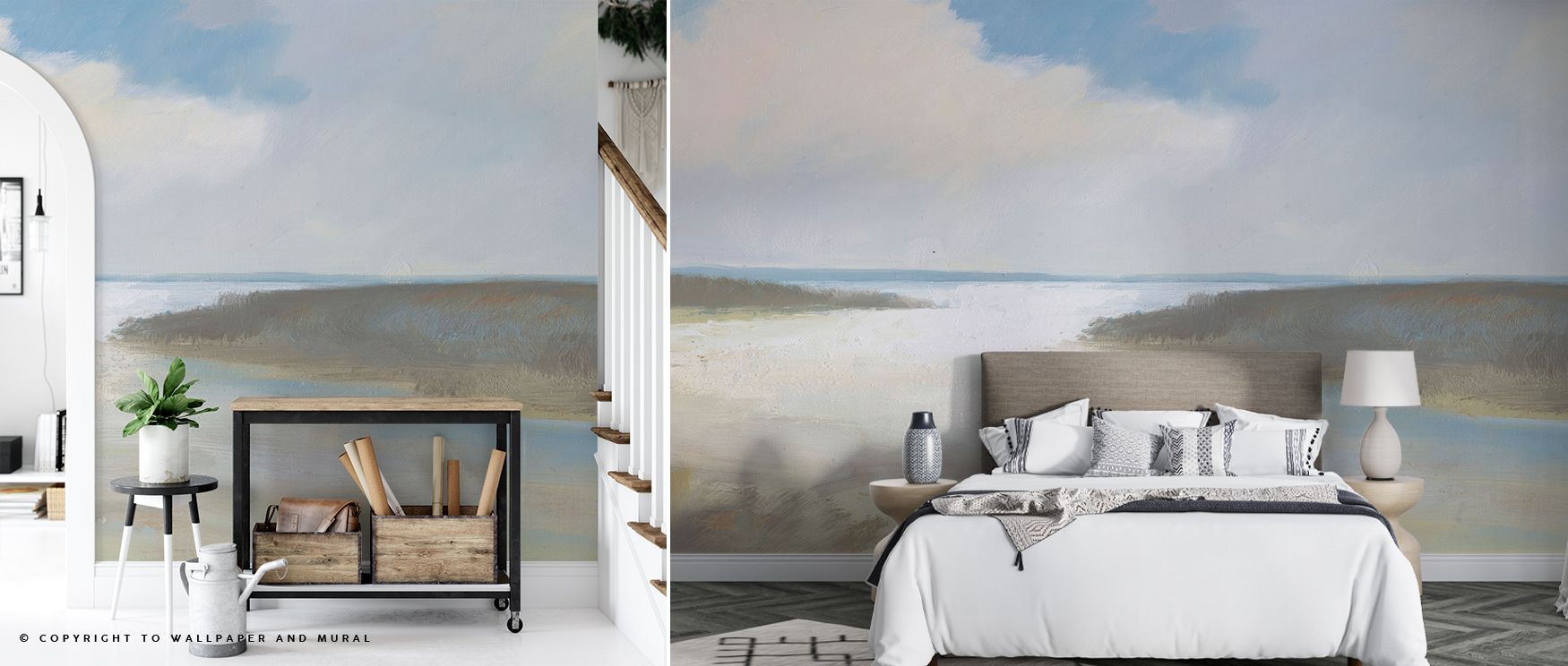 Coastal beauty thrives in Soft Shore Wallpaper, where shoreline imagery conveys charm. Each gradient reflects harmony, enriching interiors. Walls glow with calm sophistication, ideal for bathrooms or bedrooms. The palette radiates peaceful atmosphere and 