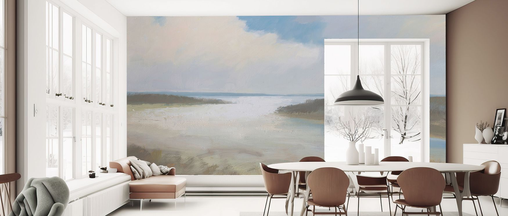 Refined presence fills Soft Shore Wallpaper, where coastal tones radiate elegance. The imagery conveys calm charm, enriching interiors with balance. Walls glow with timeless atmosphere, perfect for bedrooms or studies. The palette celebrates serenity and 