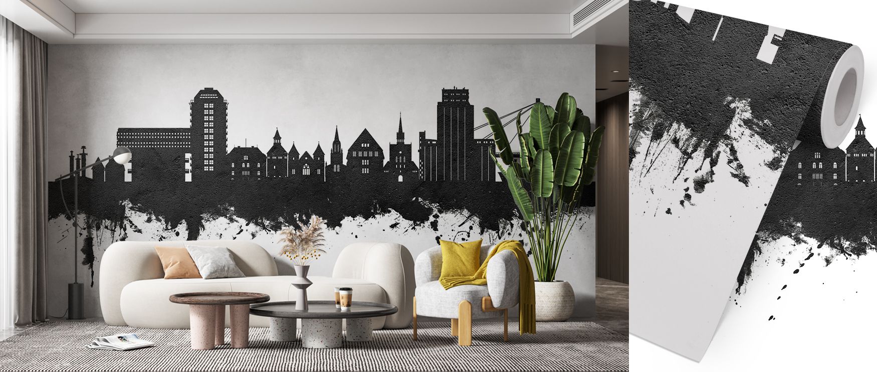 Heritage presence dominates Stavanger Norway Skyline Black & White Wallpaper, where crisp lines highlight charm. Each detail conveys balance, turning walls into refined landscapes. Interiors glow with cultural energy, making bedrooms or offices stylish re