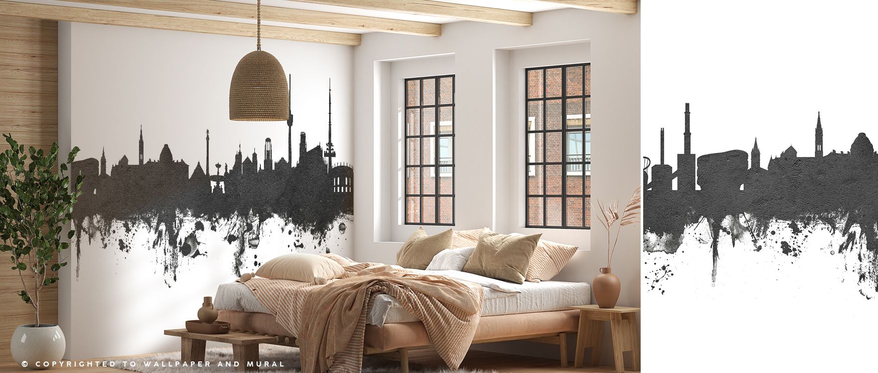 Cultural charm thrives in Stuttgart Germany Skyline Black & White Wallpaper, where silhouettes glow with heritage. The palette conveys balance, enriching interiors. Walls glow with calm energy, making studies refined retreats.