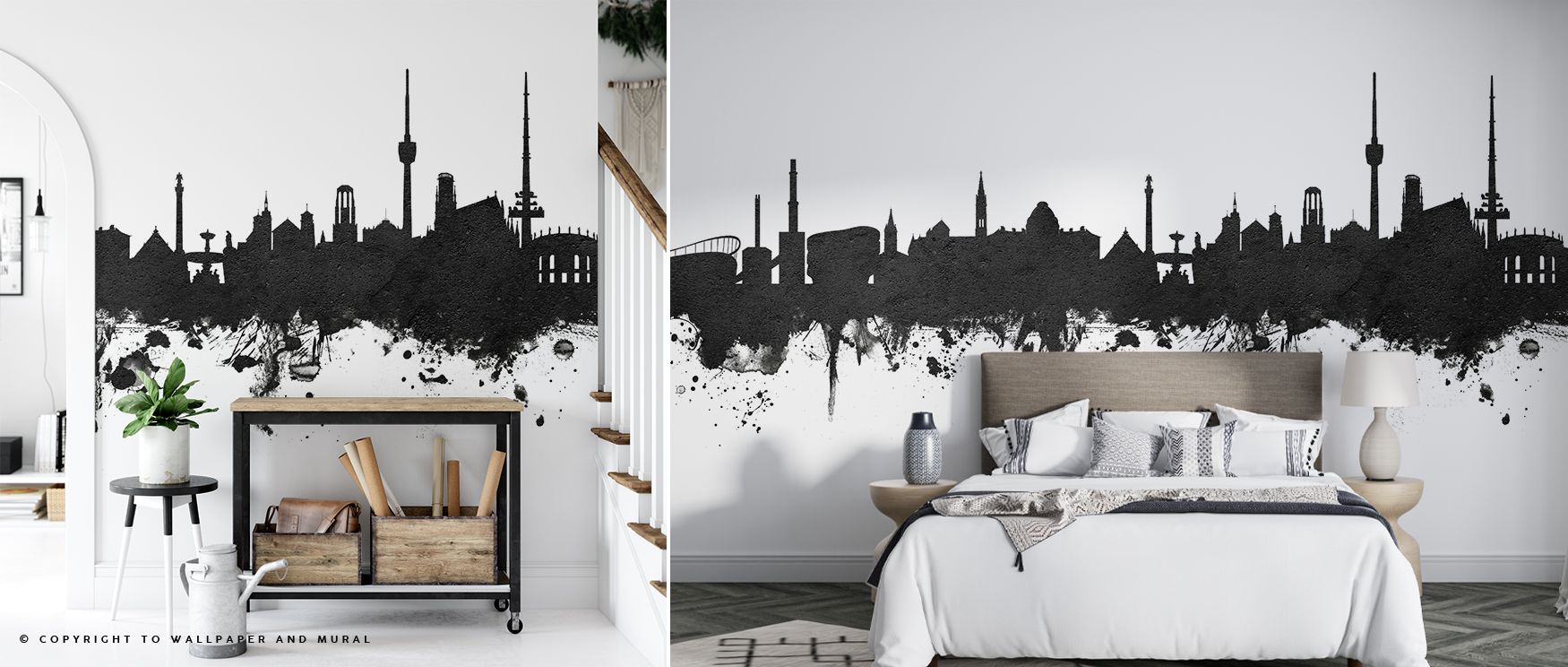 Balanced contrasts enrich Stuttgart Germany Skyline Black & White Wallpaper, where architecture glows with sophistication. Each form conveys charm, uplifting interiors. Walls glow with calm elegance, perfect for living spaces.