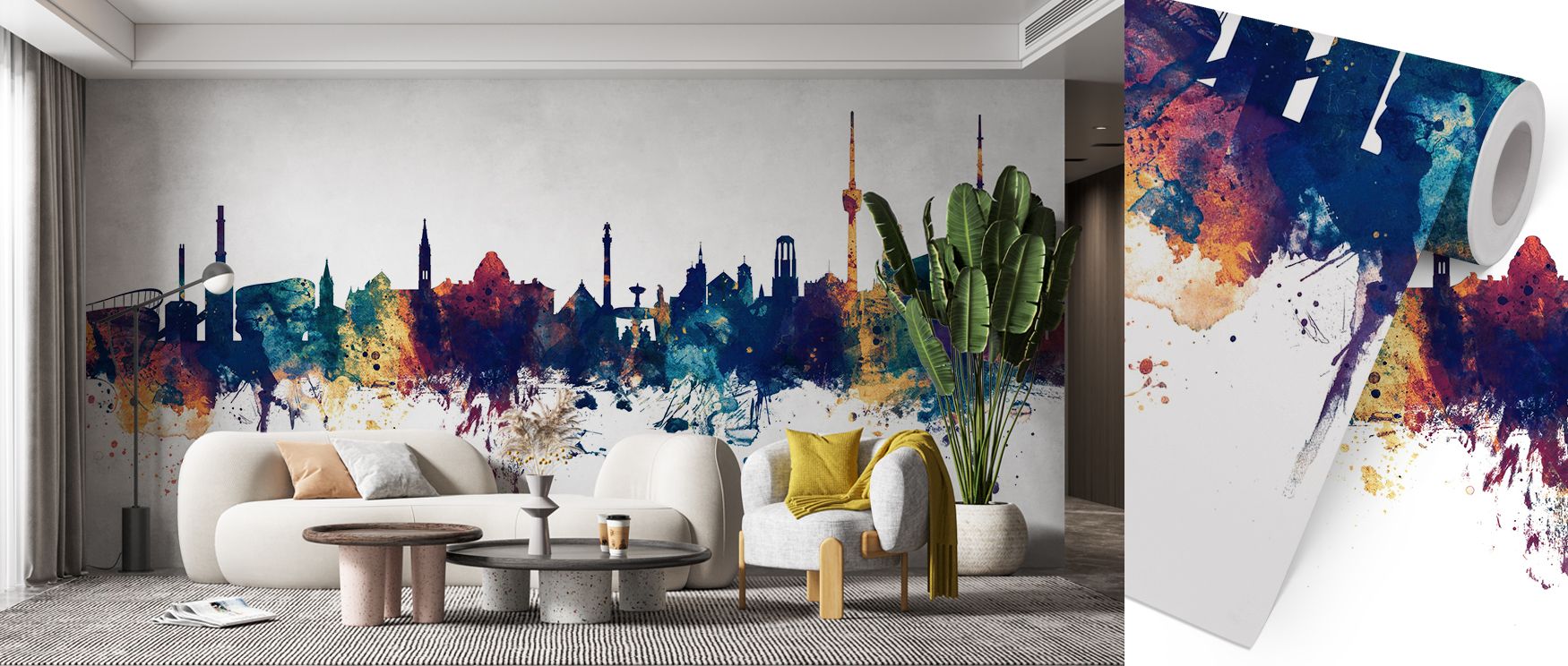 Cultural brilliance shines in Stuttgart Germany Skyline Blue & Bronze Wallpaper, where tones create rhythm. Each detail conveys refinement, shaping interiors. Walls glow with charm, perfect for studies or offices.