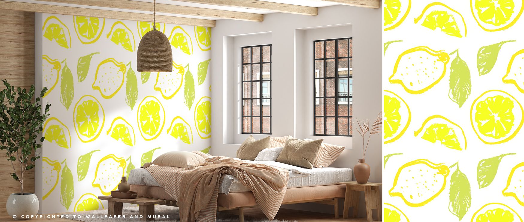 Fresh brilliance dominates Summer Lemon Love on Repeat Premium Wallpaper, where citrus motifs radiate energy. Each design conveys cheerfulness, enriching interiors. Walls glow with warmth, ideal for kitchens or living rooms.