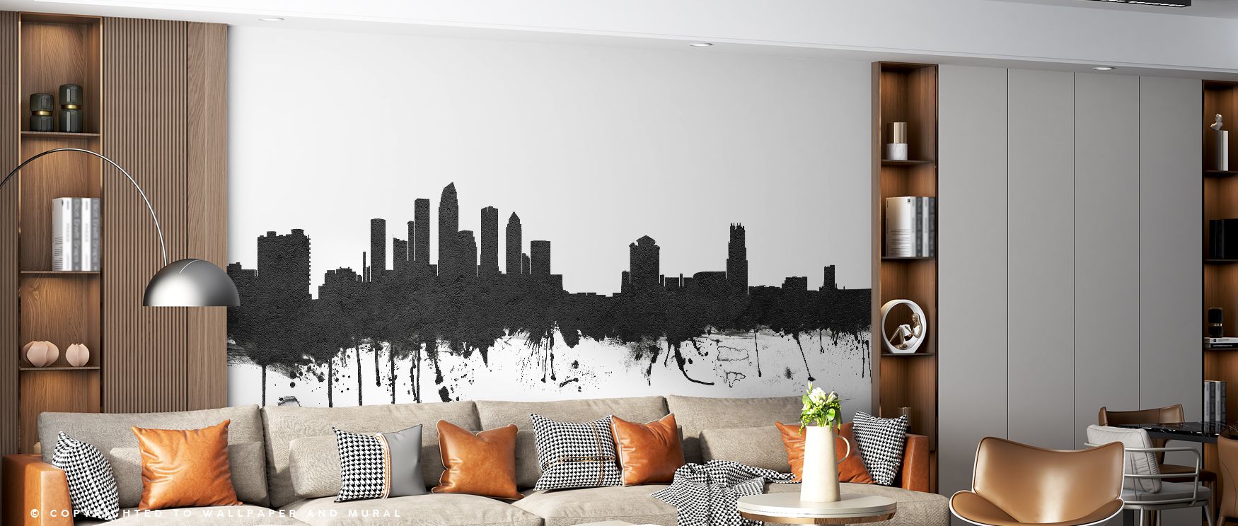 Distinct elegance radiates from Tampa Florida Skyline Black & White Wallpaper, where every line carries strength. The imagery conveys cultural presence while remaining calm and versatile. Interiors shine with its timeless design, perfect for bedrooms wher