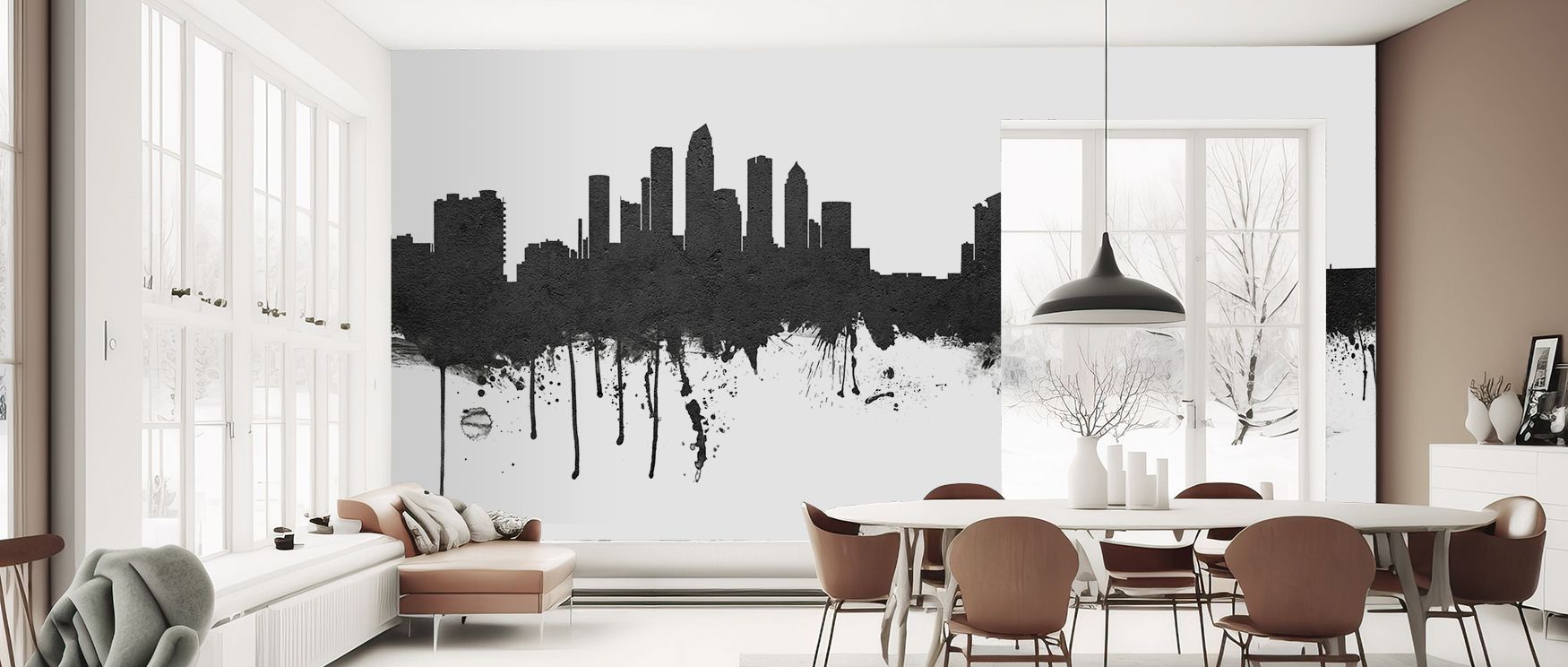 Cultural rhythm thrives in Tampa Florida Skyline Black & White Wallpaper, where every building glows with definition. The palette conveys strength while creating quiet sophistication. Its artistry makes bedrooms glow with clarity and charm, filled with mo