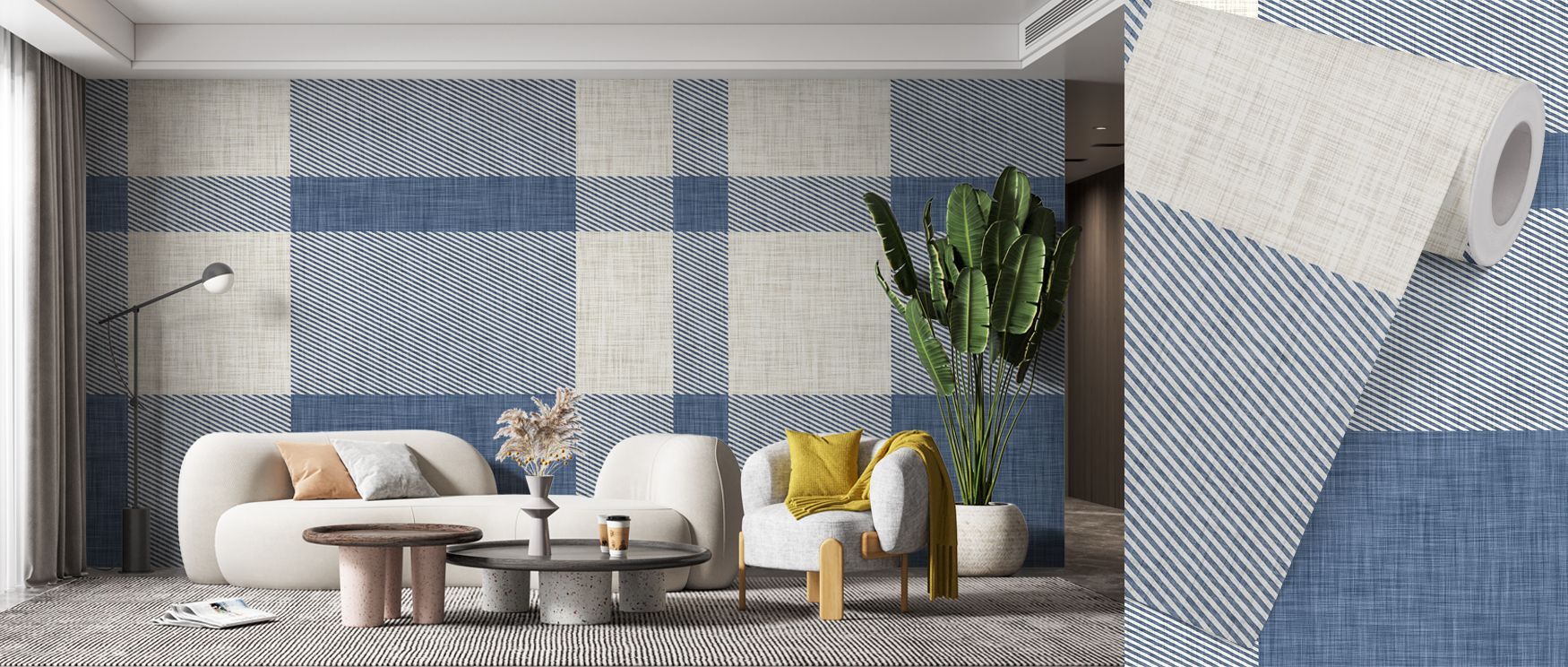 Balanced elegance defines Tartan Flax Premium Wallpaper, where plaid forms highlight structure. Each line conveys artistry, shaping interiors with charm. Offices glow with coziness, filled with heritage beauty.
