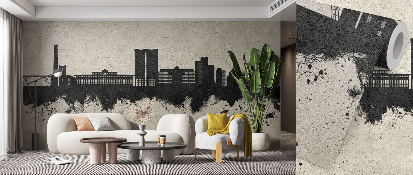 Urban rhythm thrives in Telford England Skyline Concrete Wallpaper, where textures highlight strength. Each rooftop conveys boldness, enriching interiors. Walls glow with cultural charm, perfect for loft settings seeking edge.