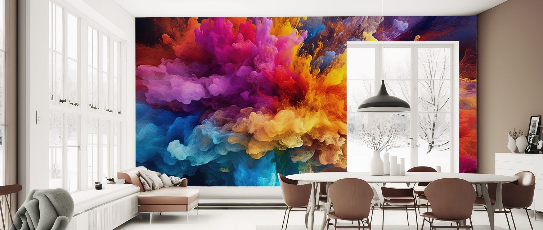 Elegant presence enriches The Birth Wallpaper, where motifs convey artistic grace. Each tone adds harmony, shaping interiors. Offices glow with refinement, filled with calm sophistication.