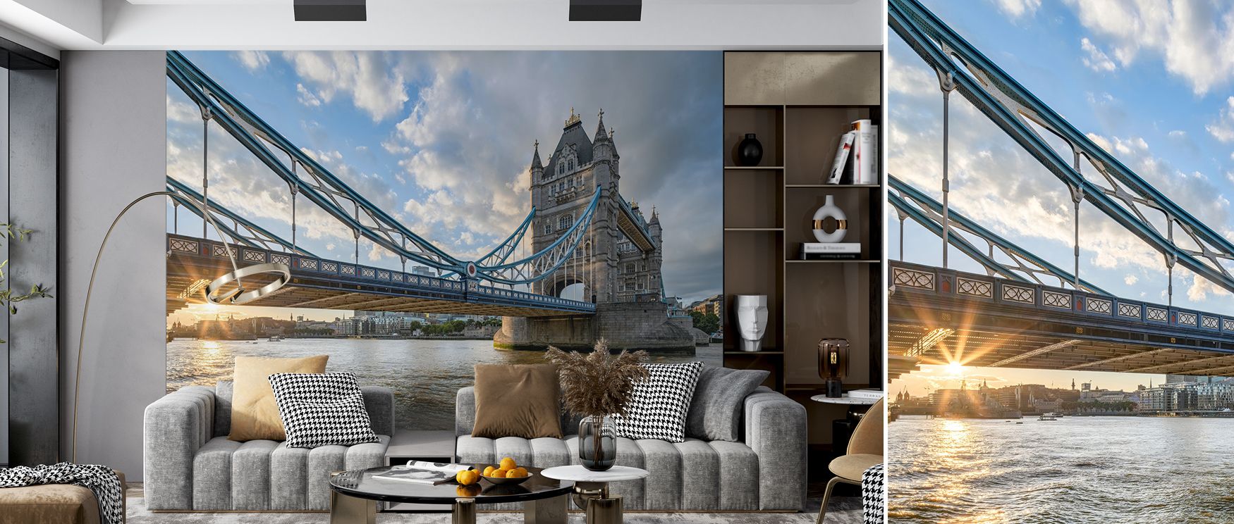 The Tower Bridge Study Wallpaper enriches atmosphere with iconic character. Its structural artistry feels bold, while remaining balanced. The landmark imagery ensures cultural charm endures, turning walls into expressive decorative surfaces. Living rooms 