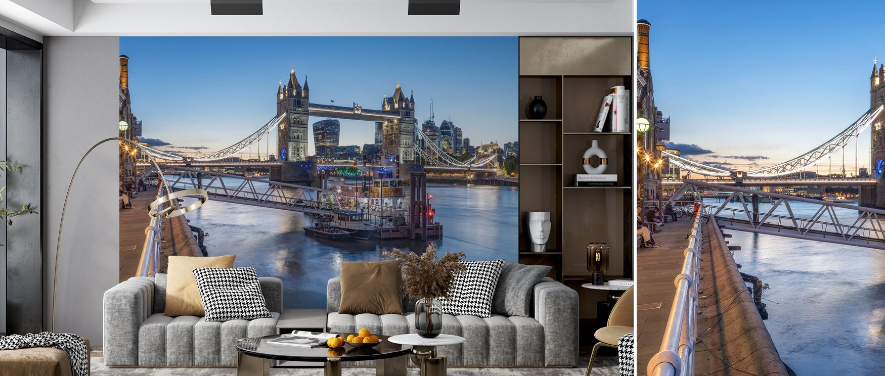 Urban elegance is expressed through glowing reflections. Each architectural detail conveys permanence, while shadows add sophistication. The Tower Bridge at Night Wallpaper thrives in professional offices, providing depth and identity to walls. 