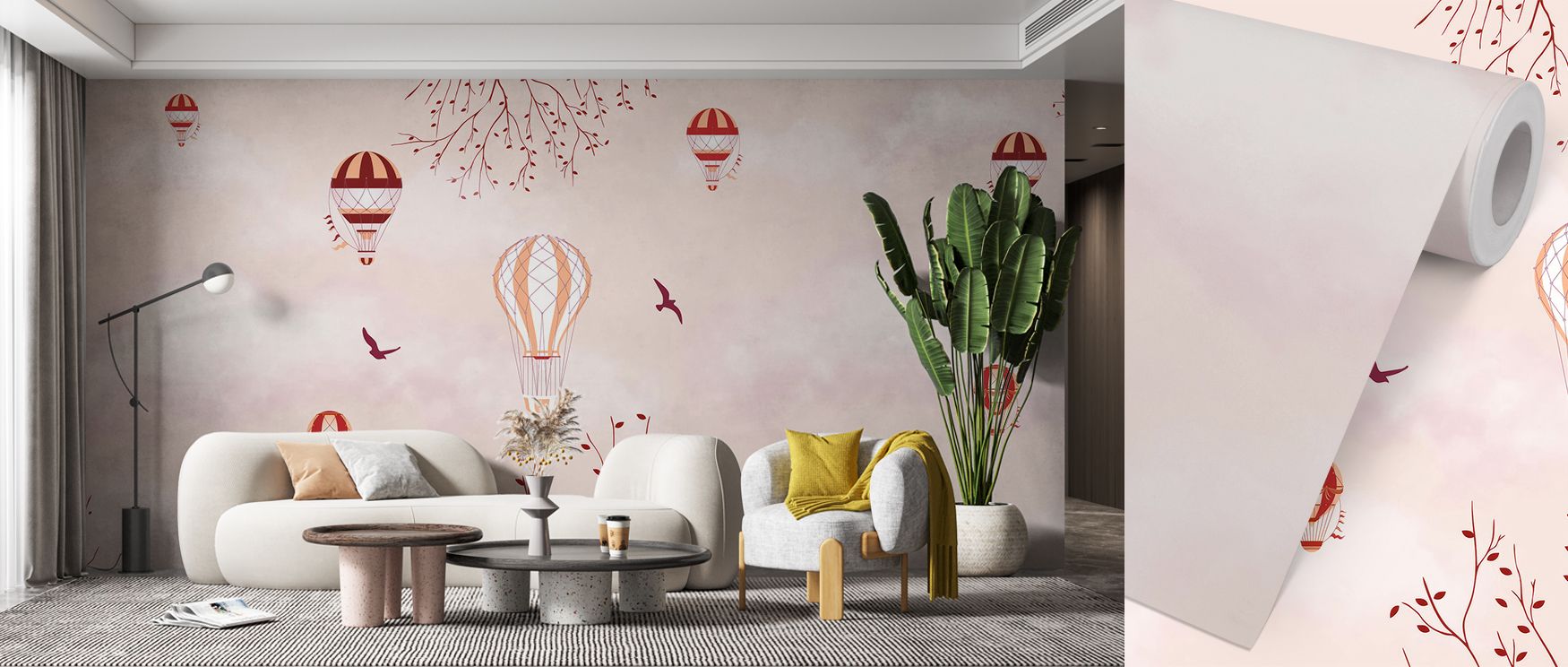Pink tones reflect a whimsical energy that feels charming and fresh. The Up and Away Pink Wallpaper inspires creativity, ensuring interiors remain bright and lively. It turns children’s bedrooms into spaces full of delight. 