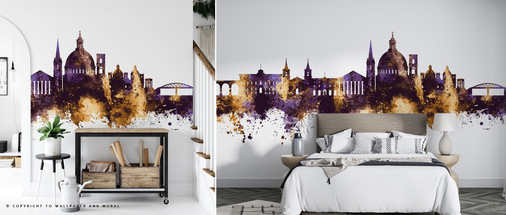 Contrasting tones produce rhythm that enhances architectural grace. The Valletta Malta Skyline Purple & Gold Wallpaper conveys cultural identity, giving bedrooms expressive atmosphere. Its presence radiates balance and strength, offering both pride and el