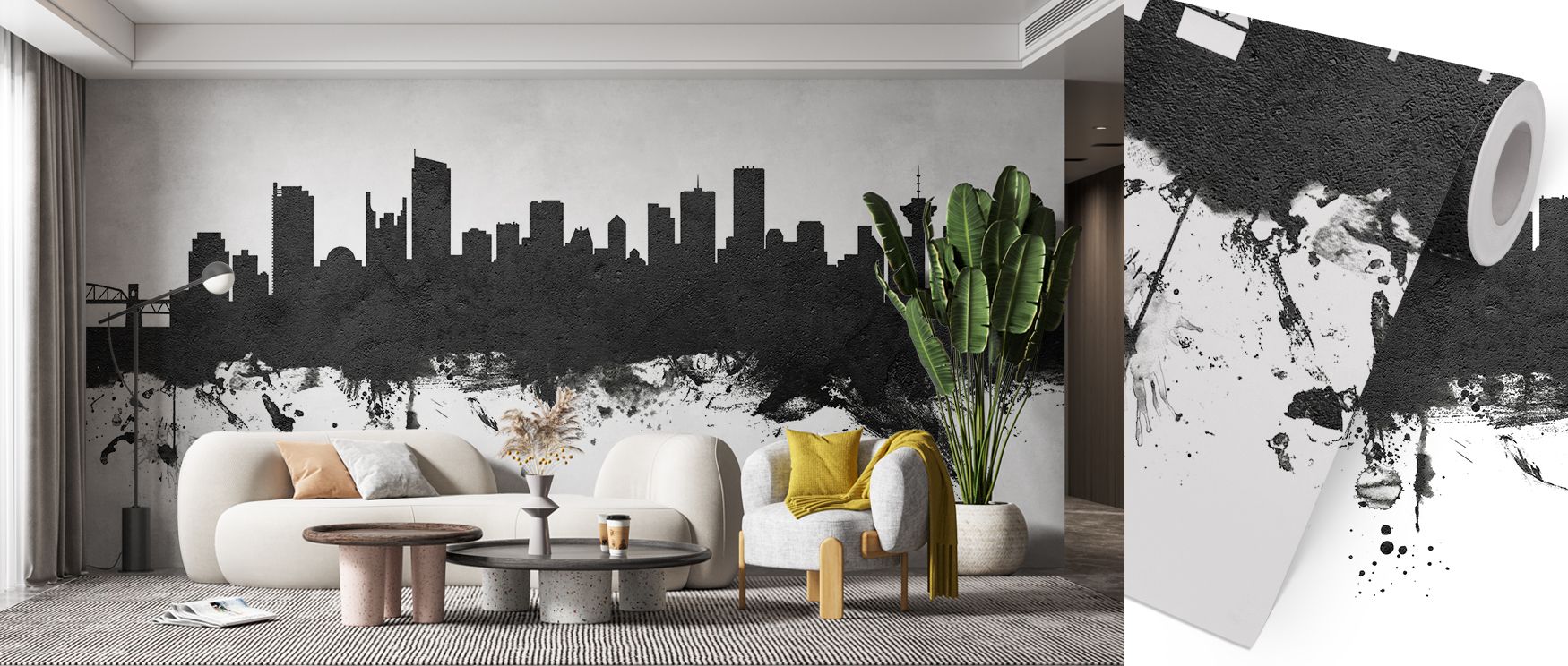 Bold imagery highlights the skyline, with tones that add rhythm and presence. The Vancouver Canada Skyline Black & White Wallpaper delivers both elegance and versatility, enhancing stylish bedrooms with timeless appeal. 