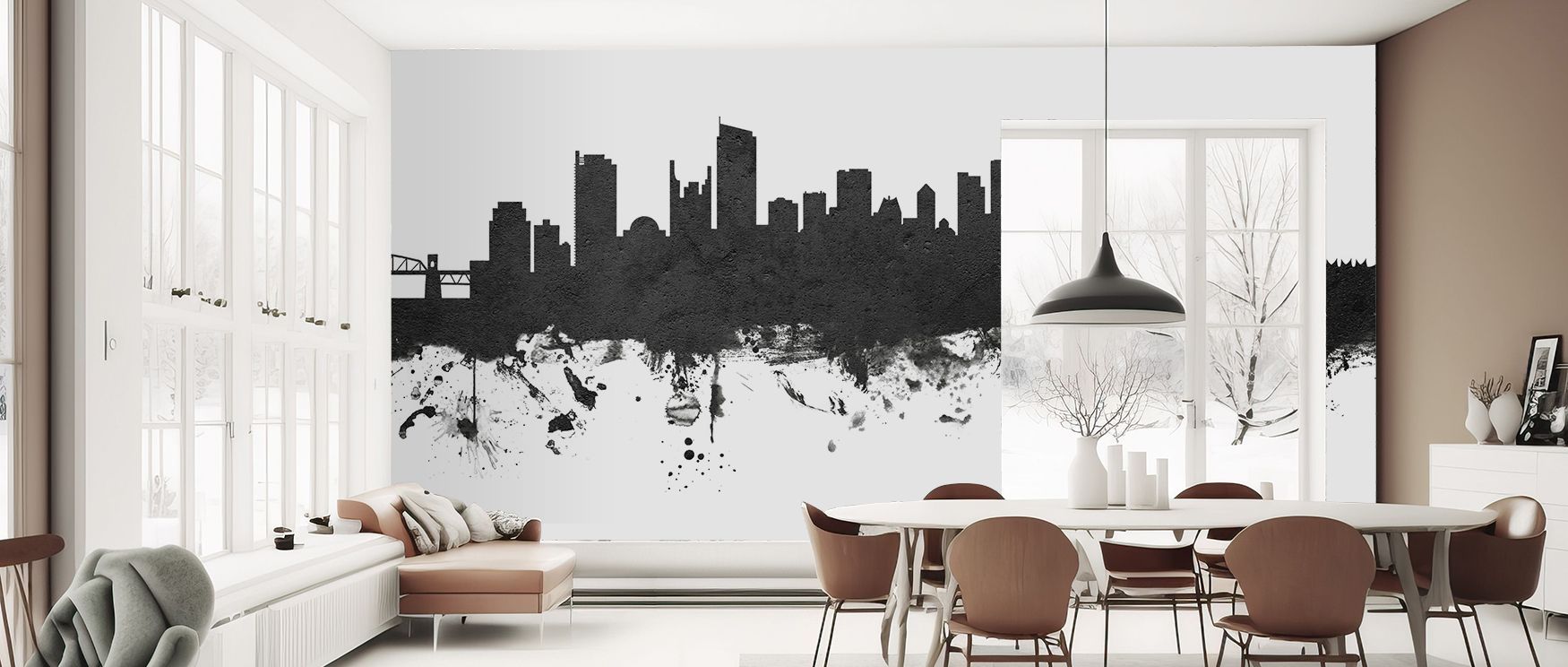 Distinctive silhouettes appear striking against balanced tones. The Vancouver Canada Skyline Black & White Wallpaper provides atmosphere filled with charm and personality, enhancing offices with cultural resonance. It offers strength without overpowering 
