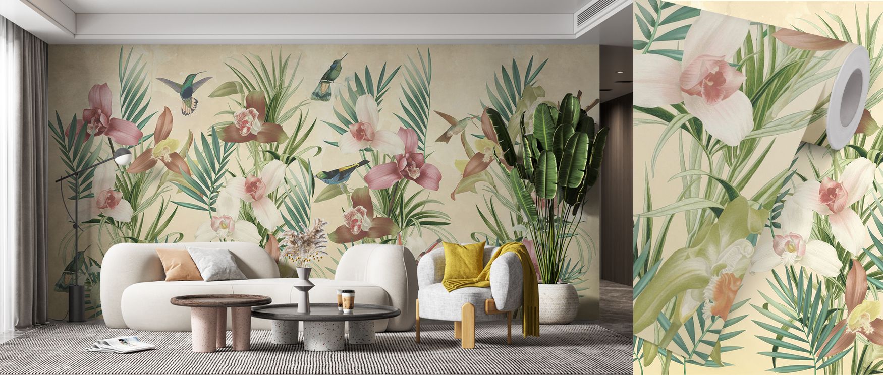 Subtle rhythm combines freshness with charm, offering walls personality. The Wait for me Green Yellow Wallpaper creates cheerful interiors, transforming plain surfaces into engaging decorative features with ease. 