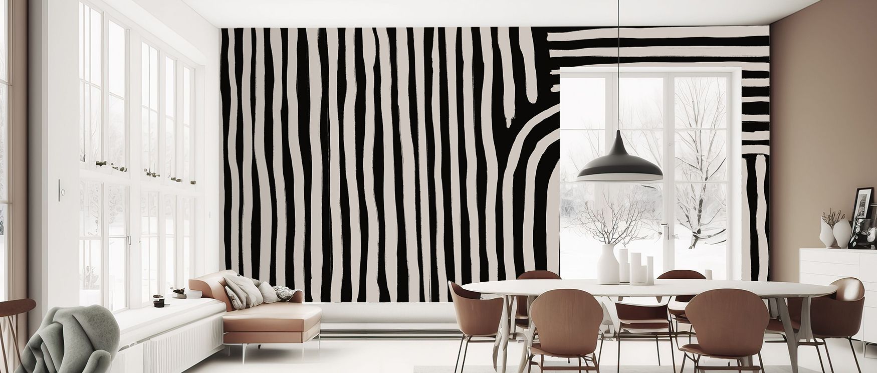 Subtle sophistication radiates from linear patterns that remain understated yet stylish. The Walk the Line Wallpaper ensures bedrooms stay peaceful, adapting seamlessly to interiors needing balance. Its design thrives in spaces valuing elegance. 