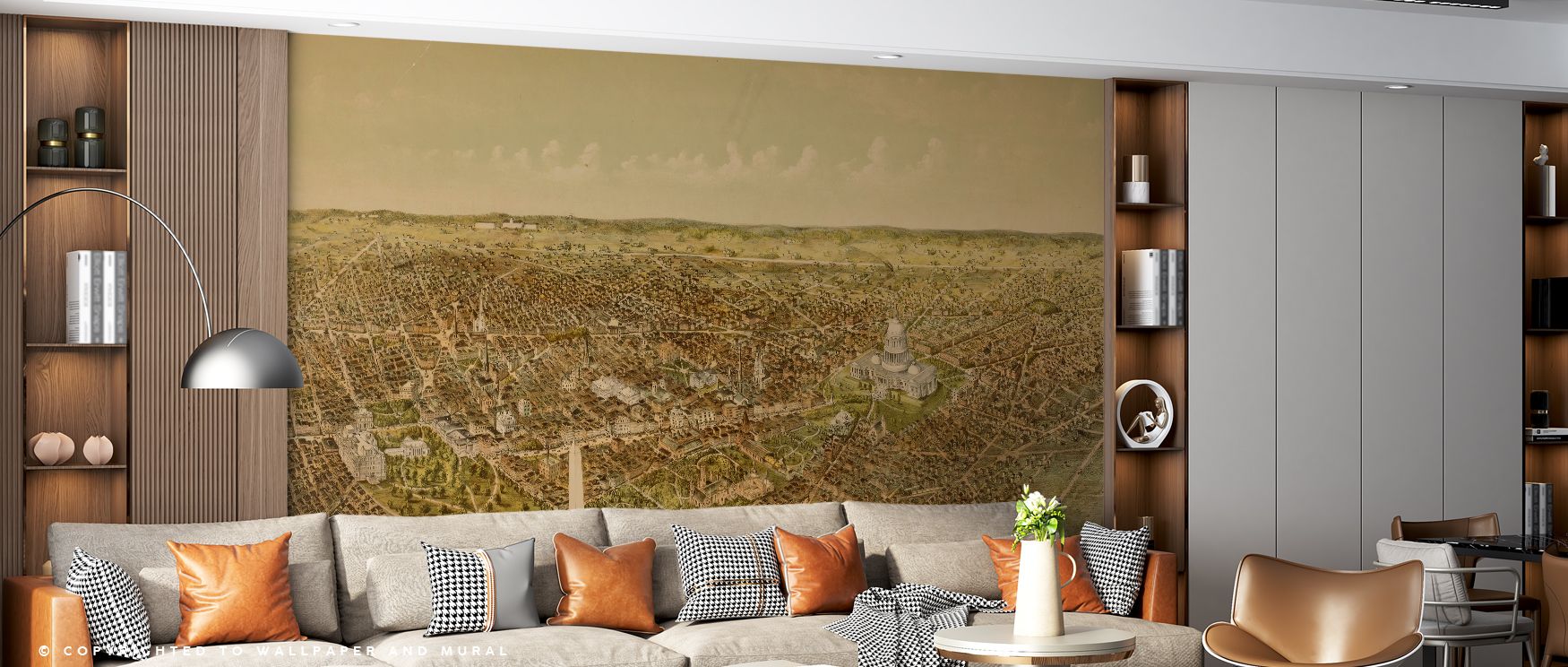 Landscapes stretch gracefully across the wall, their tones balancing boldness with peace. The Washington Views Wallpaper enriches bedrooms with artistry, reflecting Washington’s natural beauty indoors. Its scenic presence offers calmness and inspiration. 