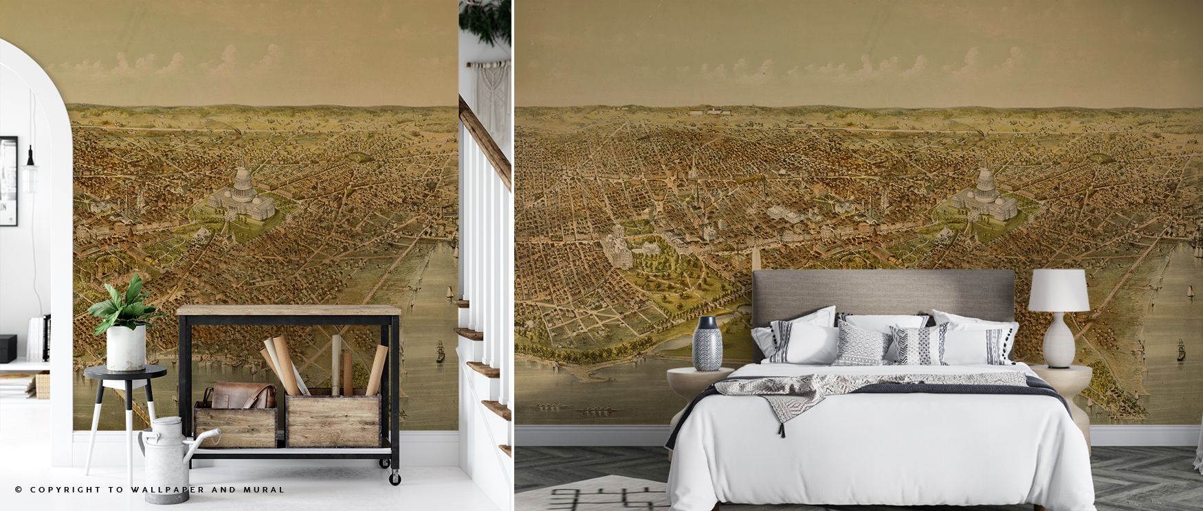 A grand impression radiates from sweeping forms and bold contrast. The Washington Views Wallpaper offers drama and elegance, enhancing interiors with atmosphere filled with awe. Its imagery thrives especially in hallways where presence matters. 